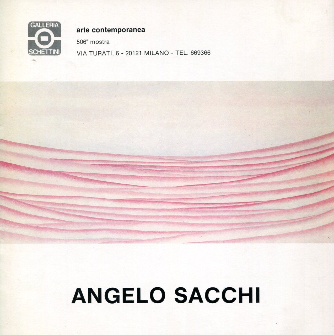Angelo Sacchi. Mostra personale. Galleria Schettini 1984 | Immagine principale
