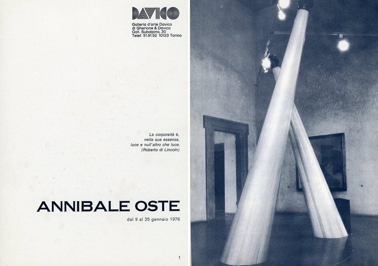 Annibale OSTE. Galleria d'arte Davico, 1976 | Immagine principale