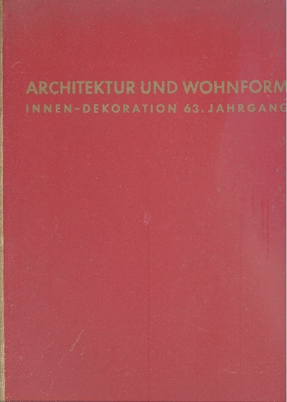 Architektur und Wohnform innen-dekoration 63. Jahrgang 1954/55 | Immagine principale