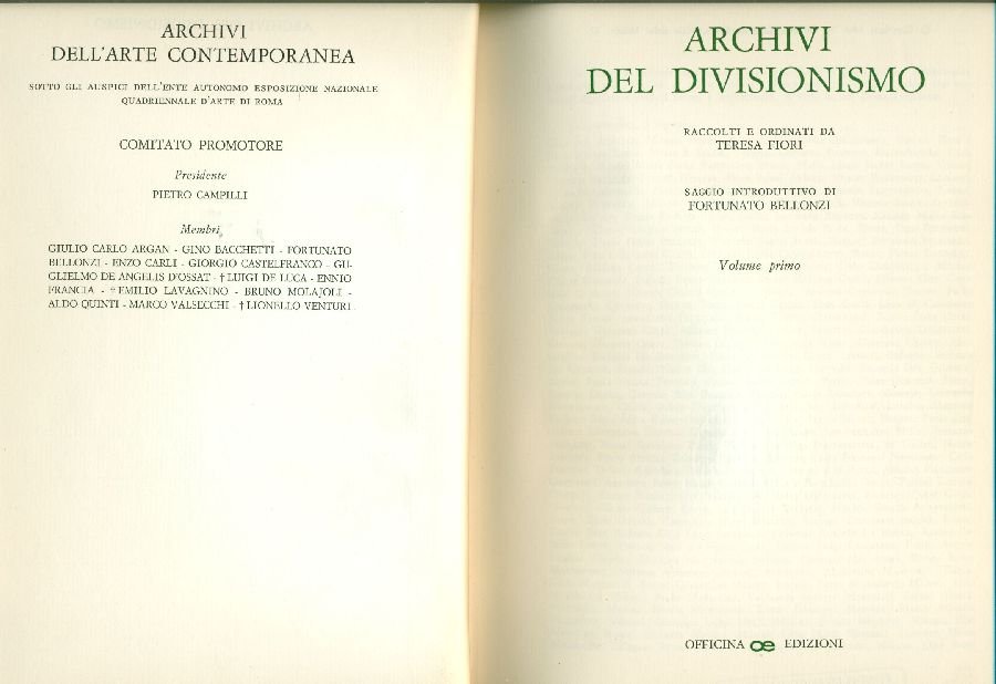 Archivi del Divisionismo. 2 volumi | Immagine principale
