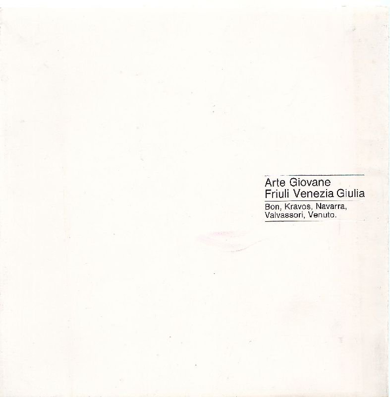Arte giovane Friuli Venezia Giulia. Bon, Kravos, Navarra, Valvassori, Venuto | Immagine principale