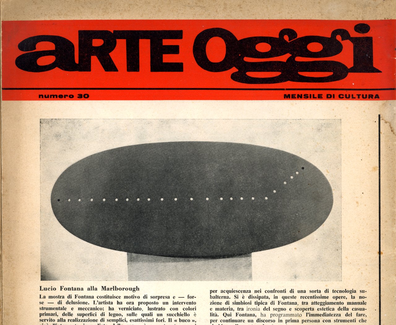 Arte oggi. Periodico di cultura, Anno IX, ottobre/novembre 1967, n. … | Immagine principale