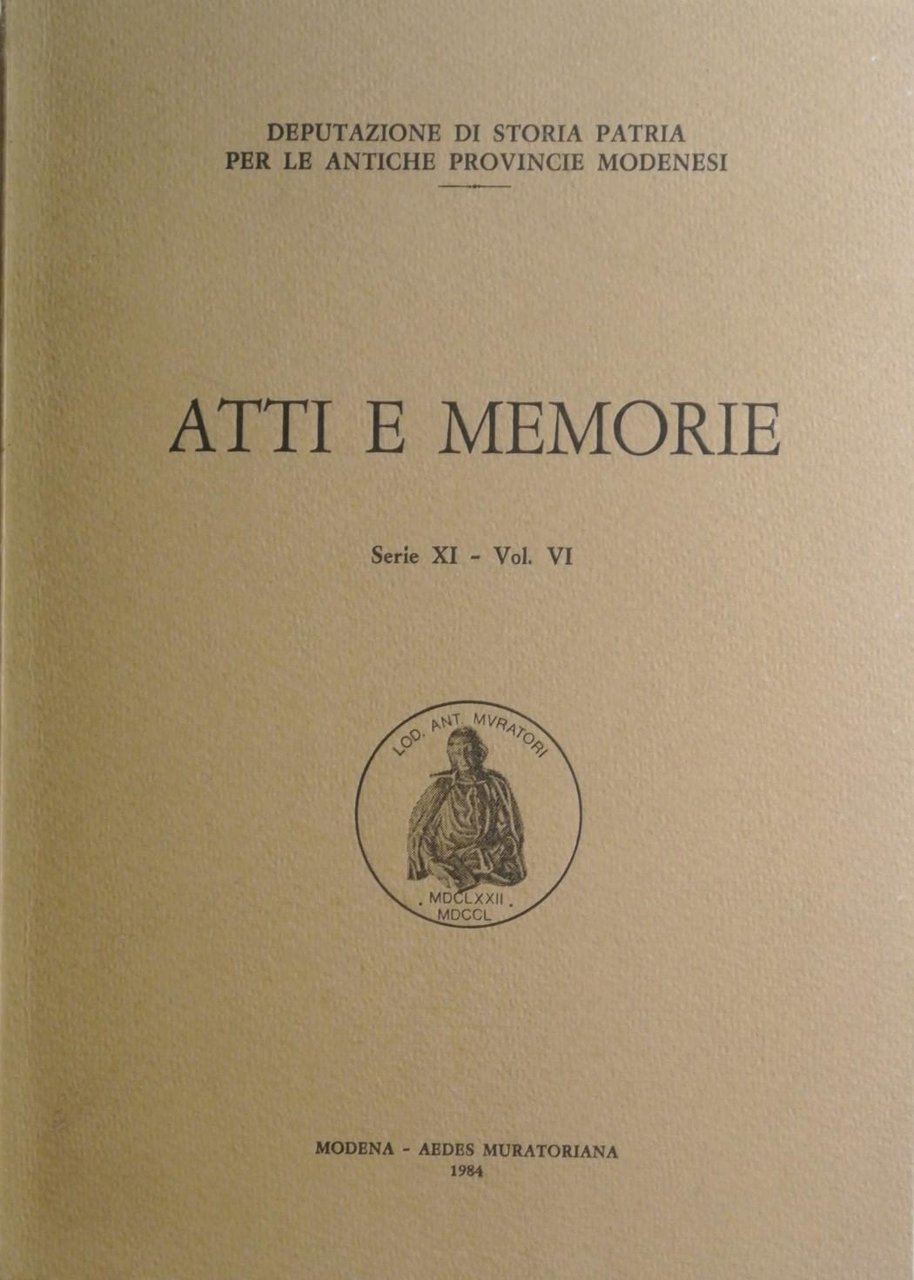ATTI e MEMORIE - Serie XI - Vol. VI, 1984 | Immagine principale