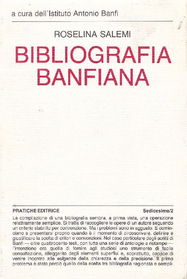 Bibliografia banfiana | Immagine principale