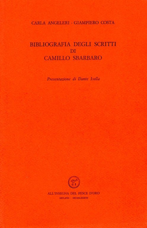 Bibliografia degli scritti di Camillo Sbarbaro | Immagine Gallery 2