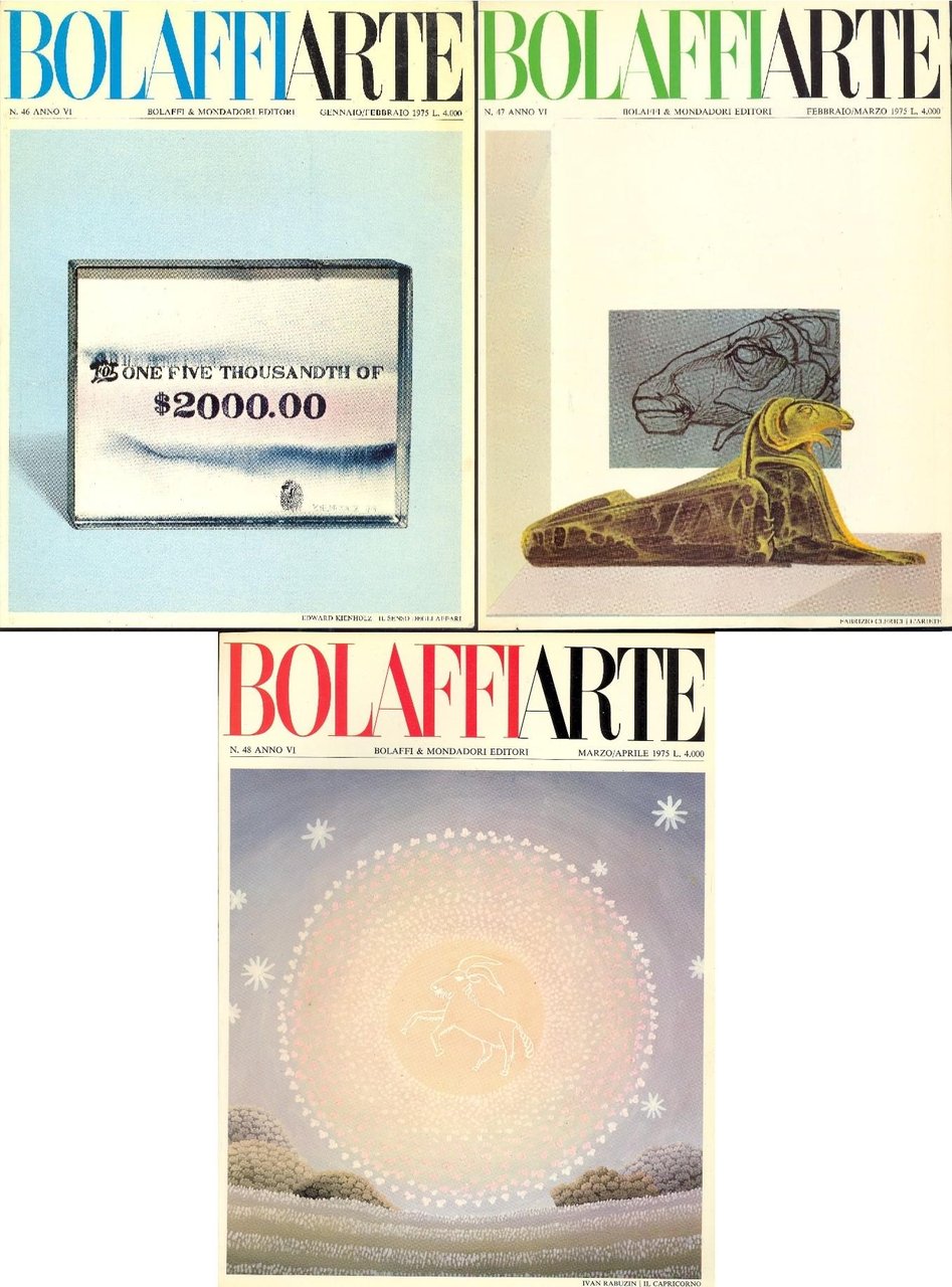Bolaffiarte. 1975, Anno VI, Numeri 46, 47, 48 | Immagine principale