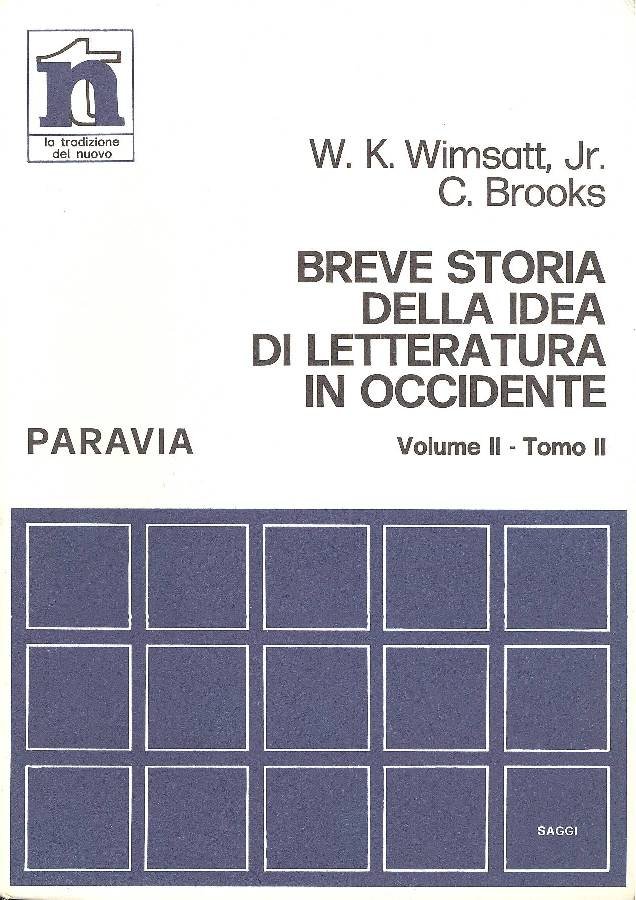 Breve storia della idea di letteratura in Occidente. Vol. II … | Immagine principale
