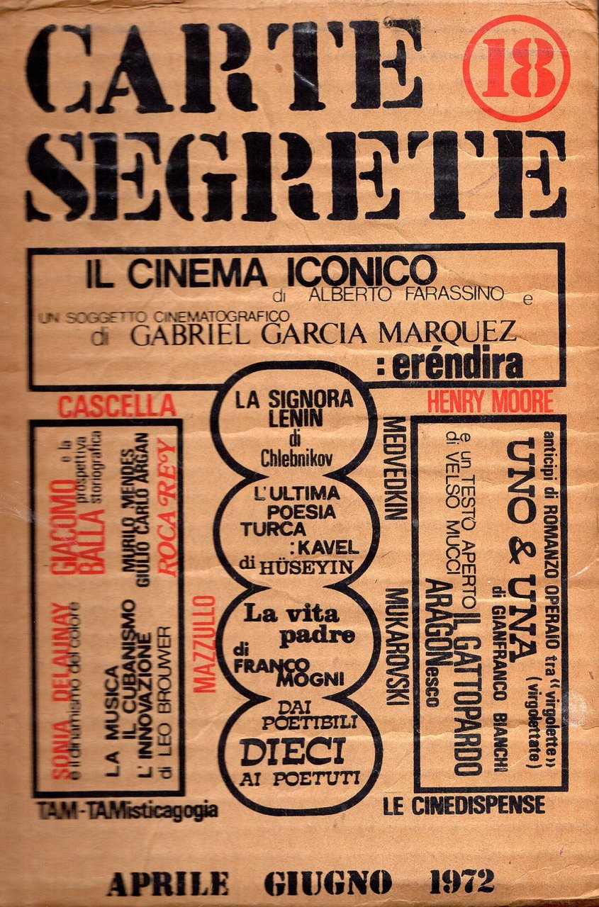Carte Segrete. Aprile - Giugno 1972. N. 18 | Immagine principale