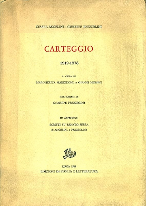 Carteggio 1919-1976 | Immagine principale