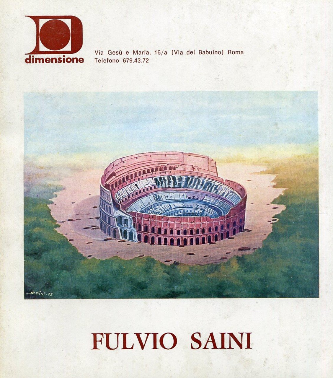 Catalogo di mostra, Roma, Maggio 1976 | Immagine principale