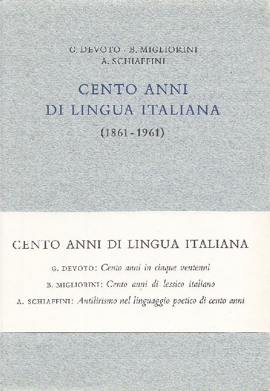 Cento anni di lingua italiana (1861-1961) | Immagine principale