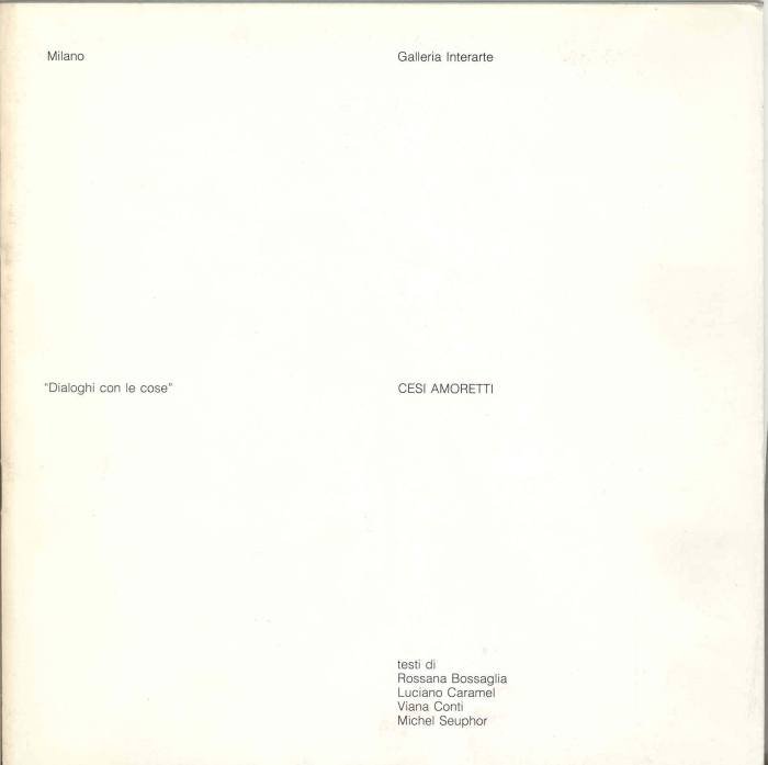 Cesi Amoretti. Dialoghi con le cose | Immagine principale