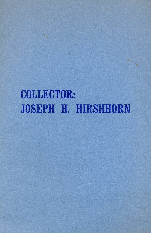 Collector: Joseph H. Hirshhorn | Immagine principale