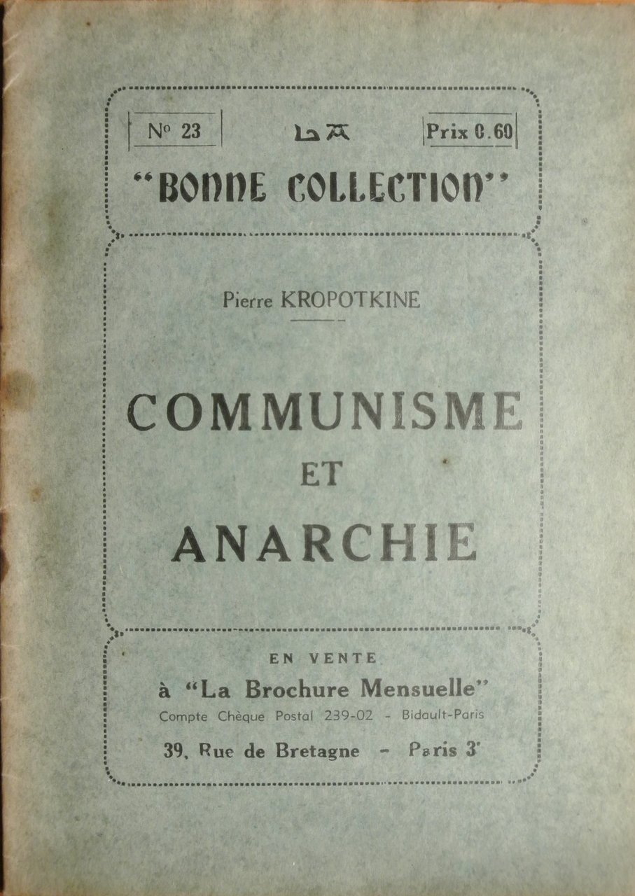 Communisme et Anarchie | Immagine principale