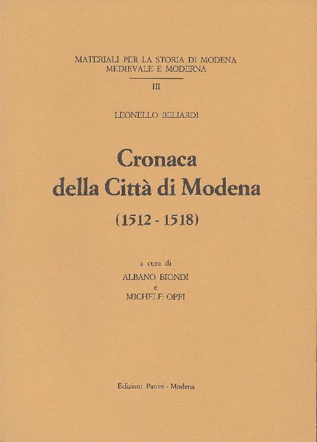 Cronaca della Città di Modena (1512-1518) | Immagine principale