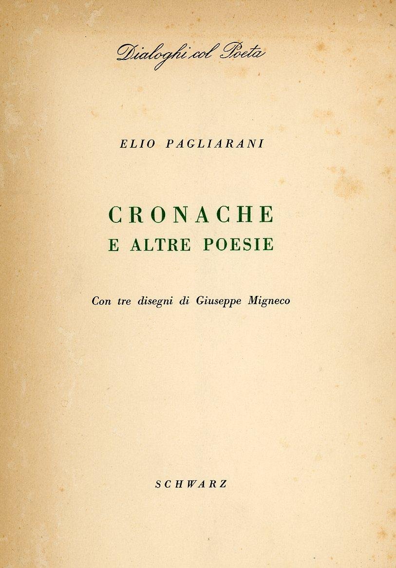 Cronache e altre poesie | Immagine principale