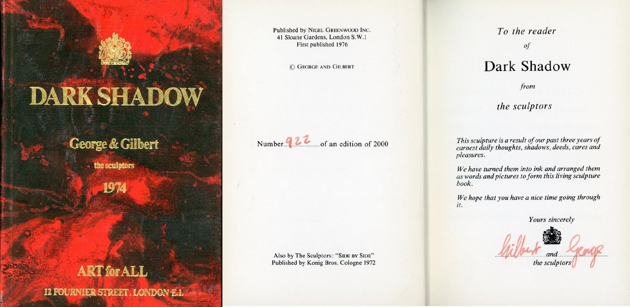 Dark Shadow. George &amp; Gilbert teh sculptors 1974 | Immagine principale