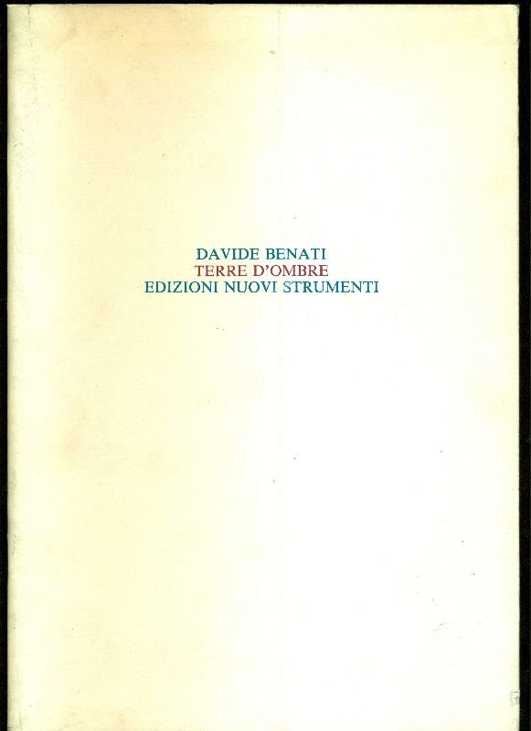 Davide Benati. Terre d'ombre | Immagine principale