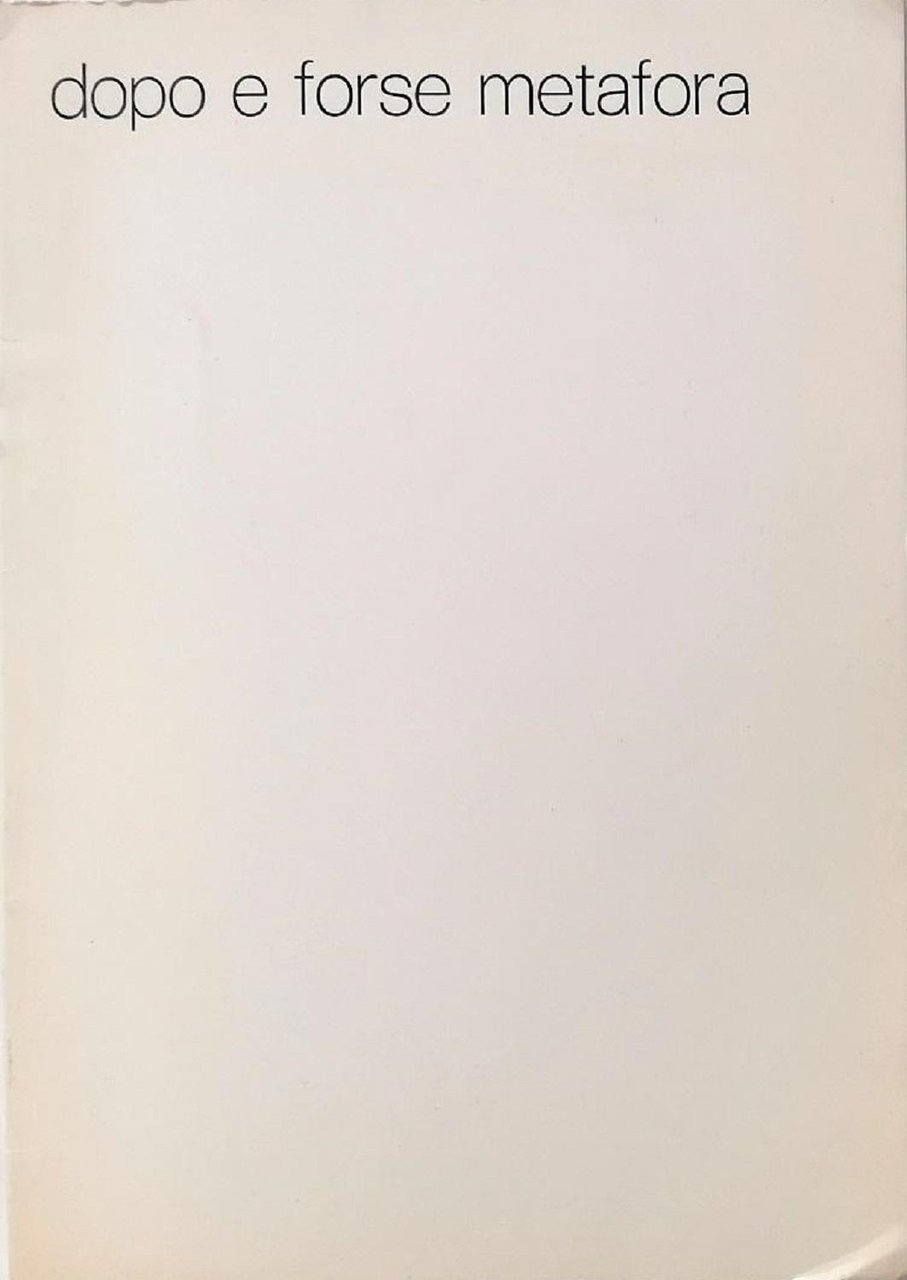 Dopo e forse metafora | Immagine principale