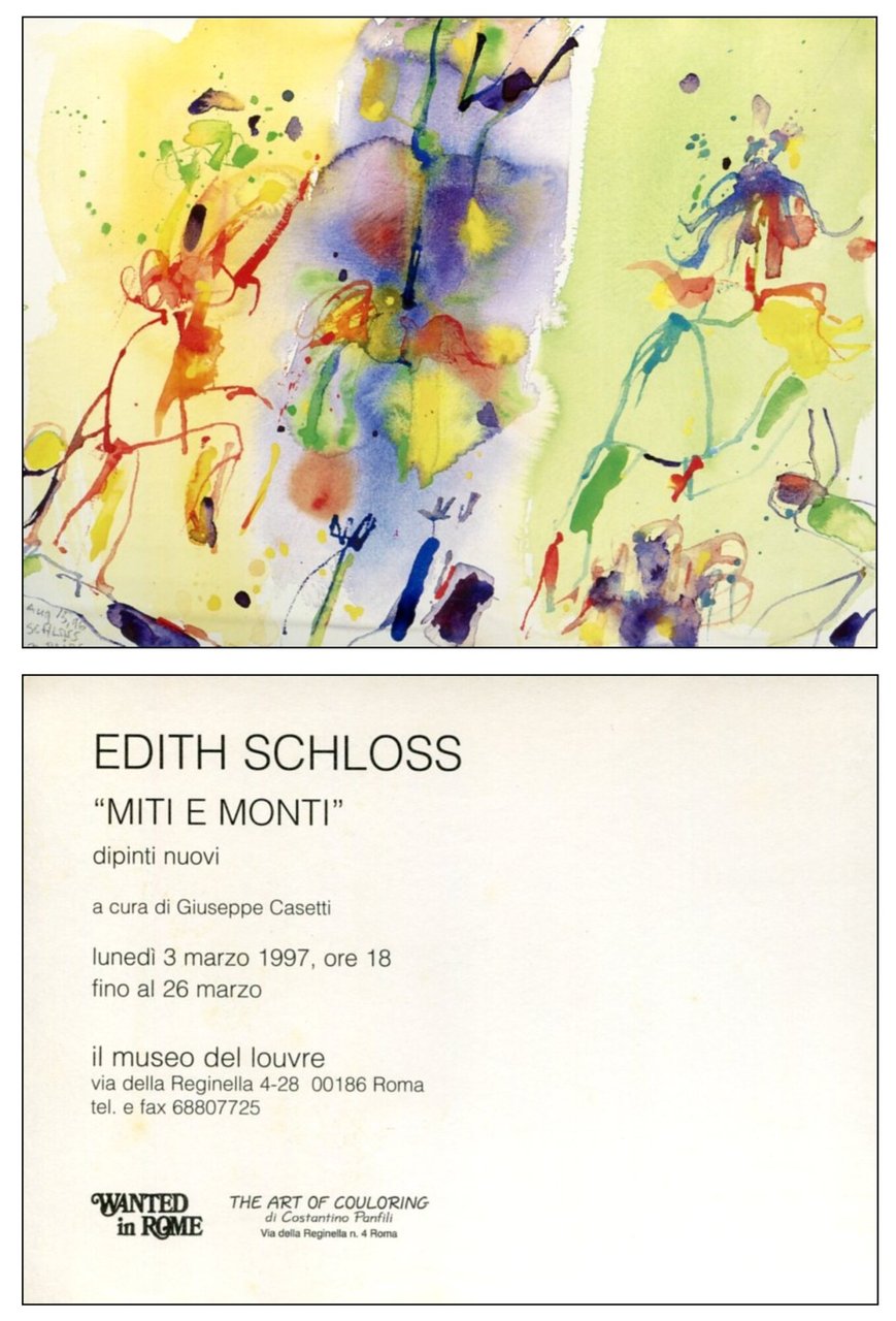 Edith Schloss. "Miti e monti". Dipinti nuovi | Immagine principale