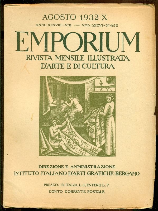 Emporium. Agosto 1932, Volume LXXVI, N. 452 - Anno XXXVIII, … | Immagine principale