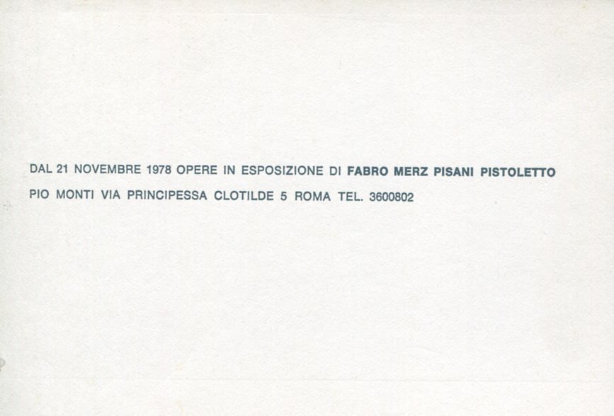 Fabro Merz Pisani Pistoletto | Immagine principale