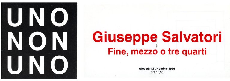 Giuseppe Salvatori. Fine, mezzo o tre quarti. Uno non uno | Immagine Gallery 2