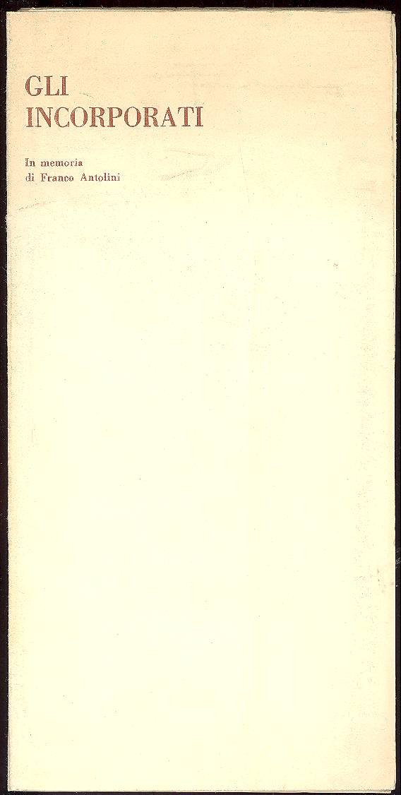Gli incorporati. In memoria di Franco Antolini | Immagine principale