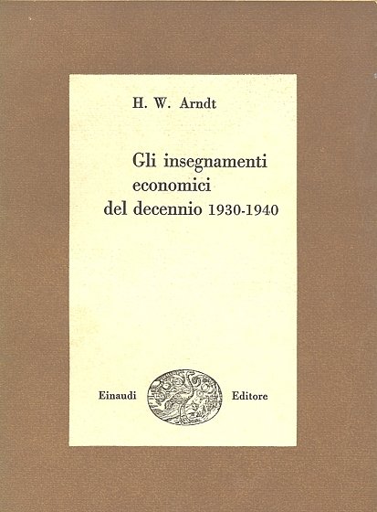 Gli insegnamenti economici del decennio 1930-1940 | Immagine principale