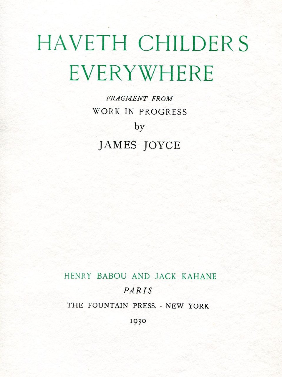 Haveth childers everywhere | Immagine principale