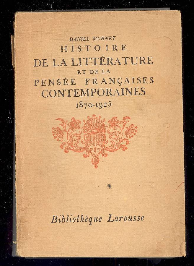 Histoire de la littérature et de la pensée françaises contemporaines … | Immagine principale