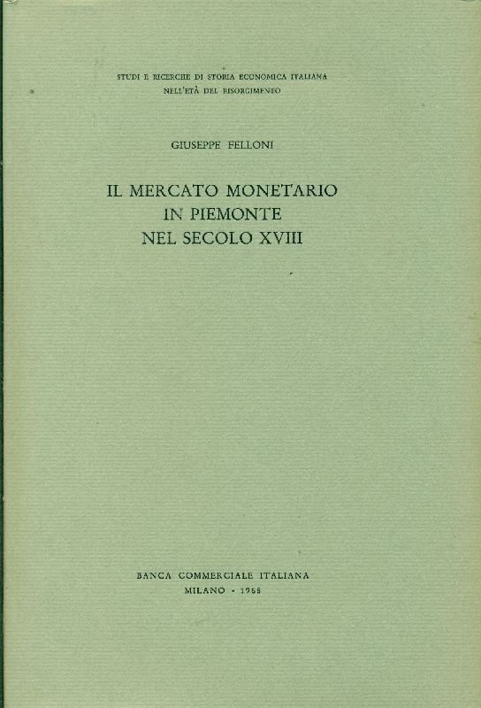 Il mercato monetario in Piemonte nel secolo XVIII | Immagine principale