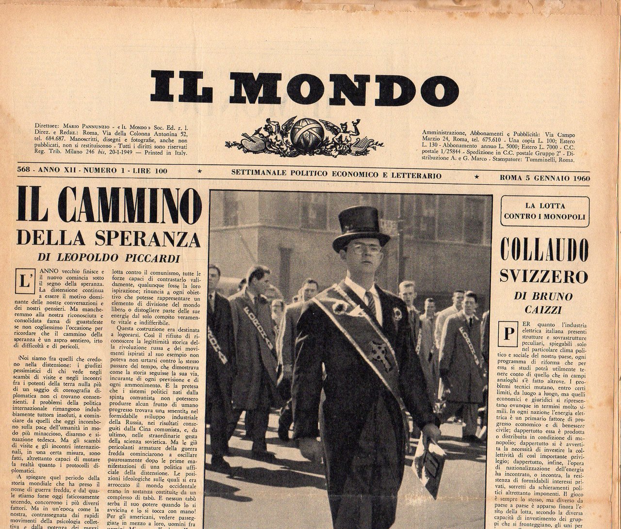 Il Mondo, 1960. Annata completa | Immagine principale