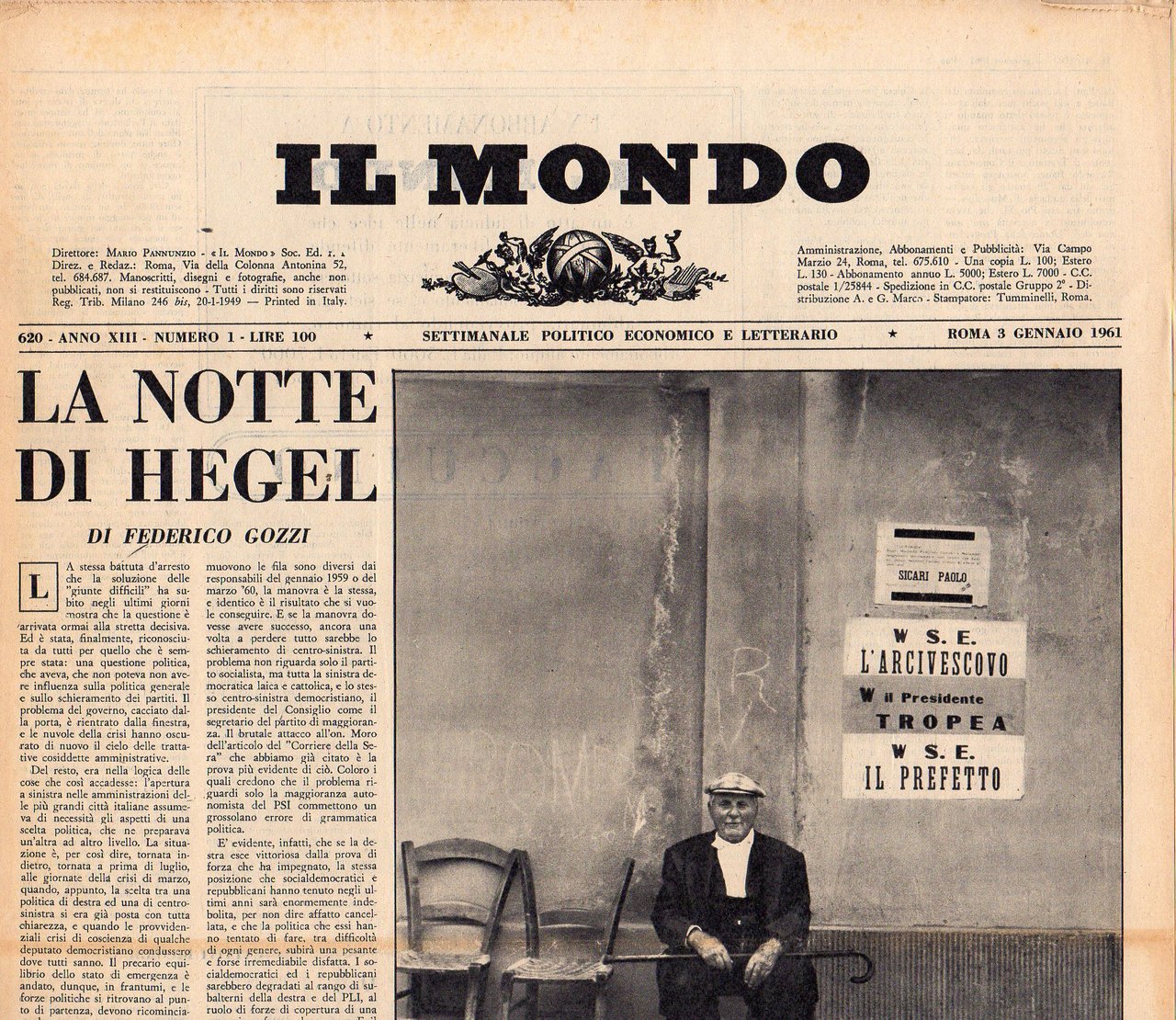 Il Mondo, 1961. Annata completa | Immagine principale
