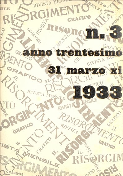 Il Risorgimento Grafico. 31 Marzo 1933 | Immagine principale