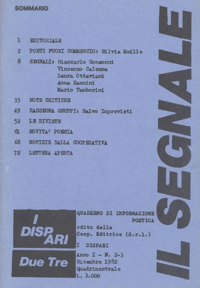 Il segnale. Maggio 1984. | Immagine principale