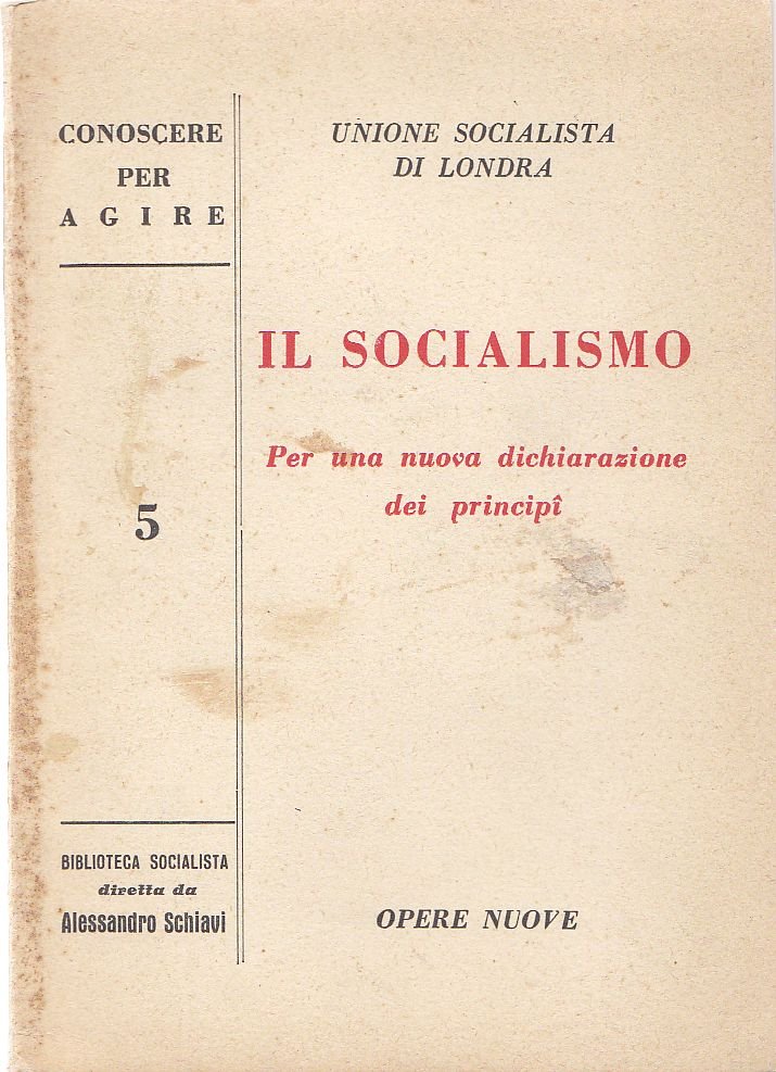 Il socialismo. Per una nuova dichiarazione dei principi | Immagine principale