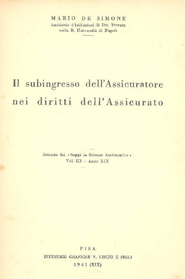 Il subingresso dell&amp;#39;Assicuratore nei diritti dell&amp;#39;Assicurato | Immagine principale