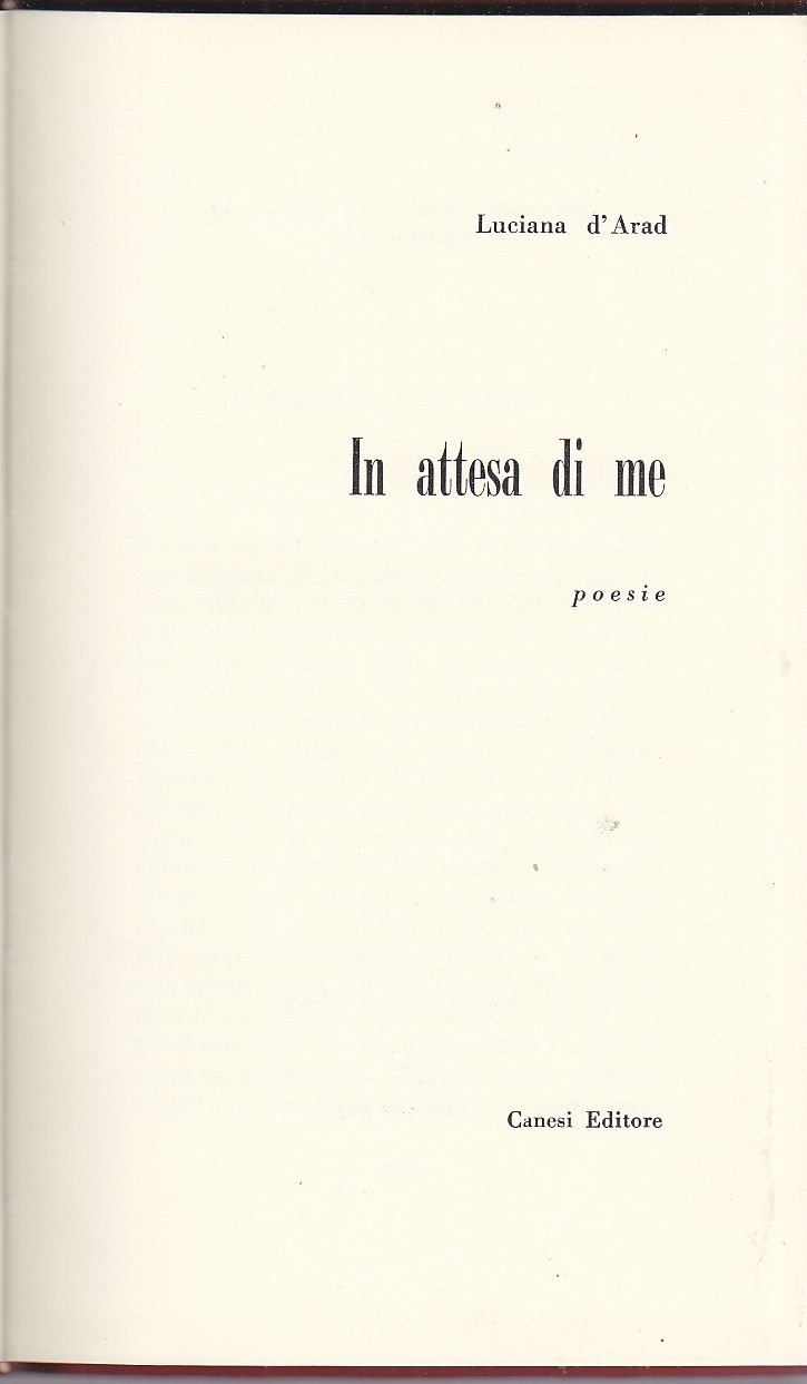 In attesa di me. Poesie | Immagine principale
