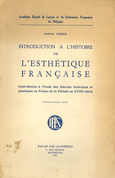 Introduction a l&amp;#39;histoire de l&amp;#39;esthétique française | Immagine principale