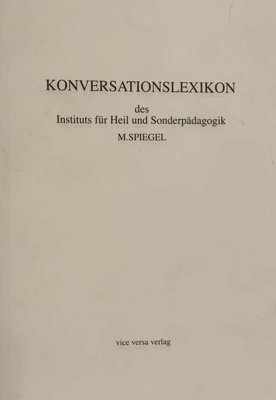 Konversationslexikon des Instituts für Heil und Sonderpädagogik | Immagine principale