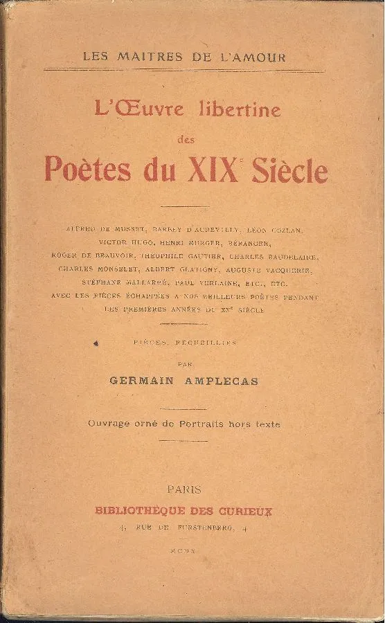 L'oeuvre libertine des poètes du XIX siècle | Immagine principale