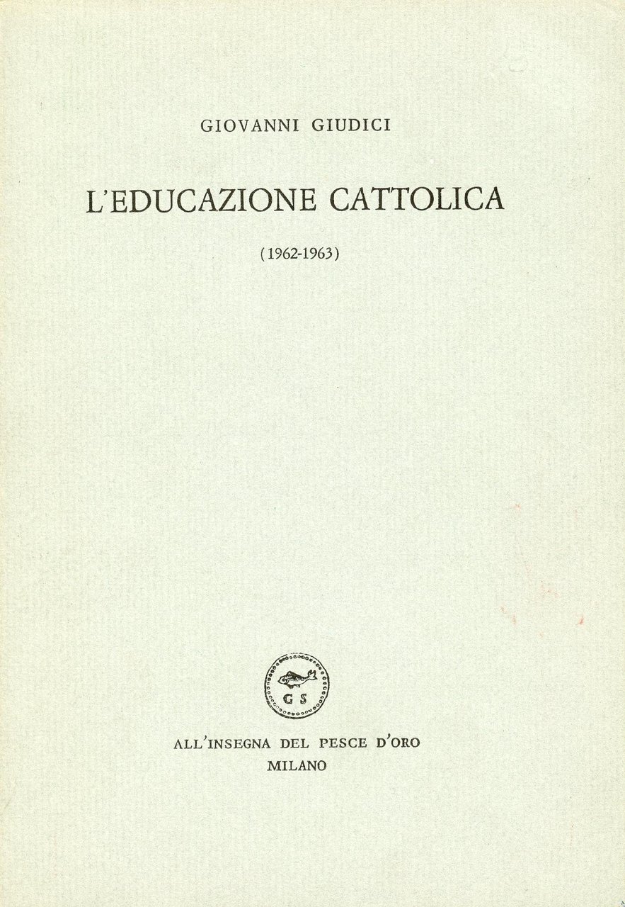 L'educazione cattolica (1962-1963) | Immagine principale
