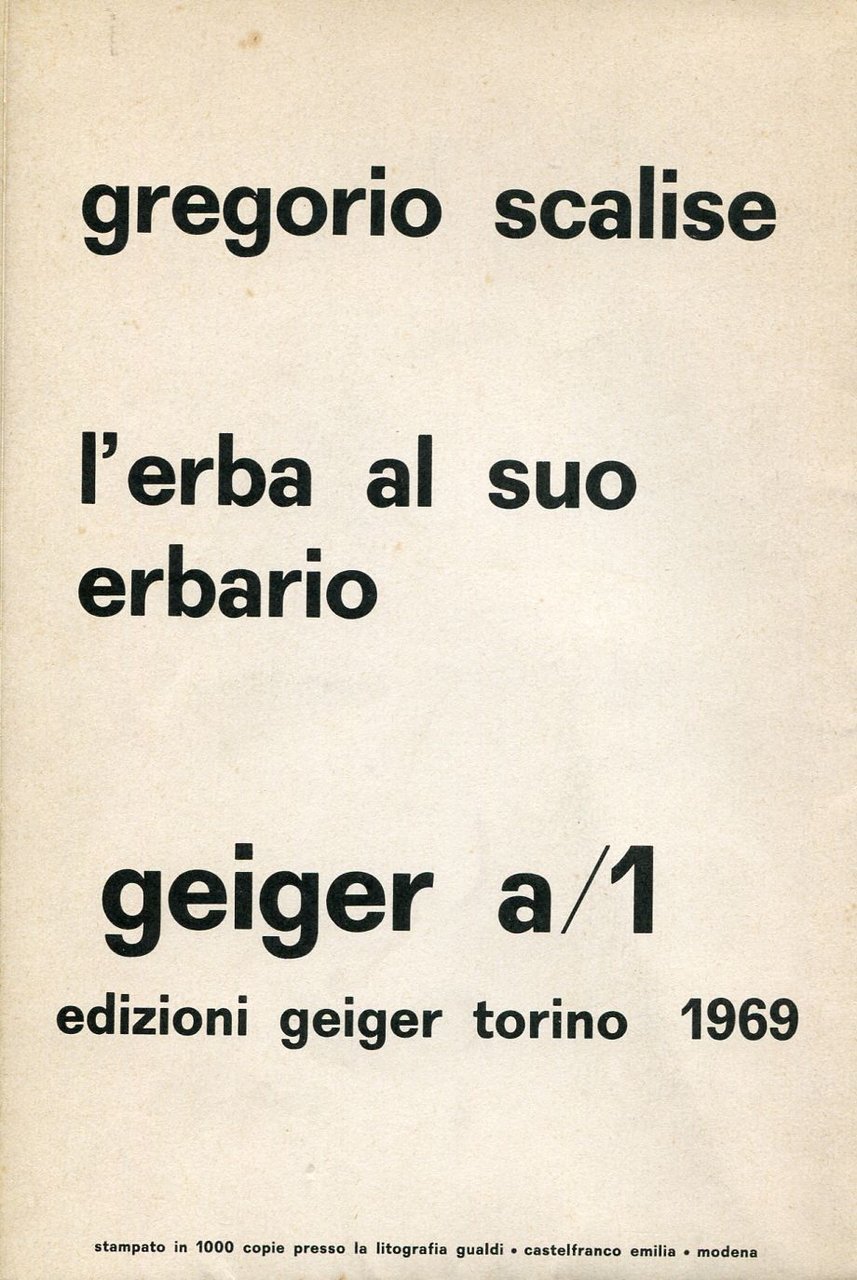 L'erba al suo erbario | Immagine principale