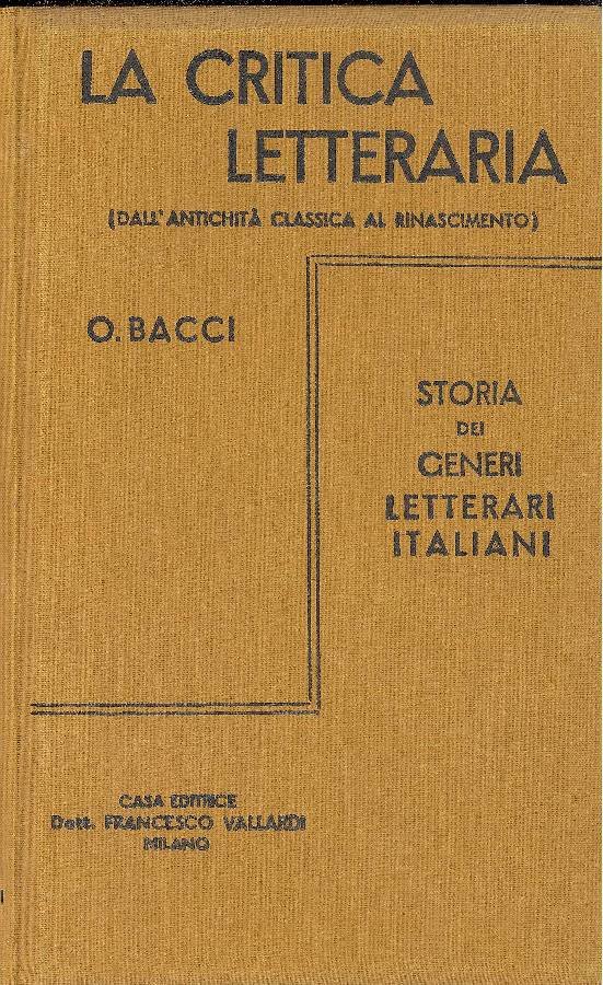 La critica letteraria (Dall&amp;#39;Antichità classica al Rinascimento) | Immagine principale