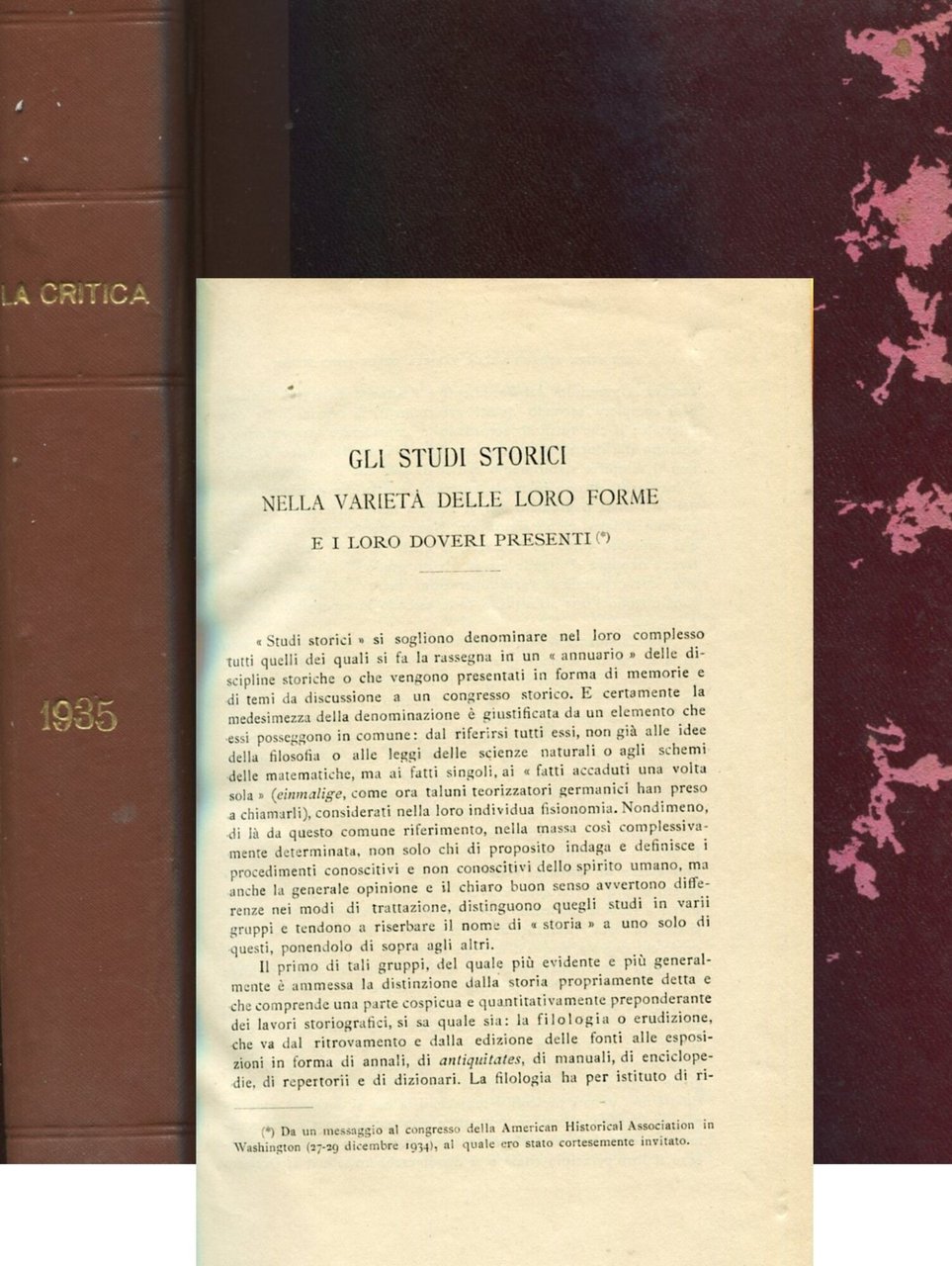 La Critica. Volume XXXIII (IX della Terza Serie), 1935. Annata … | Immagine principale