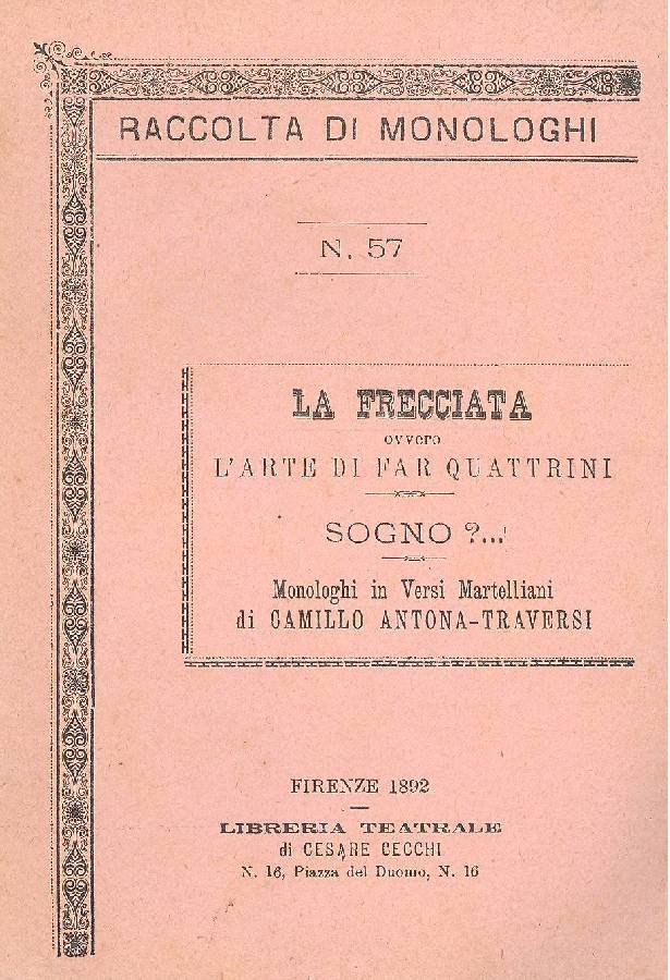 La frecciata ovvero L'arte di far quattrini - Sogno? | Immagine principale