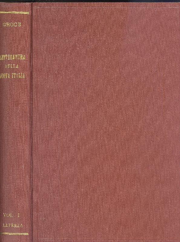 La letteratura della nuova Italia. Saggi critici | Immagine principale