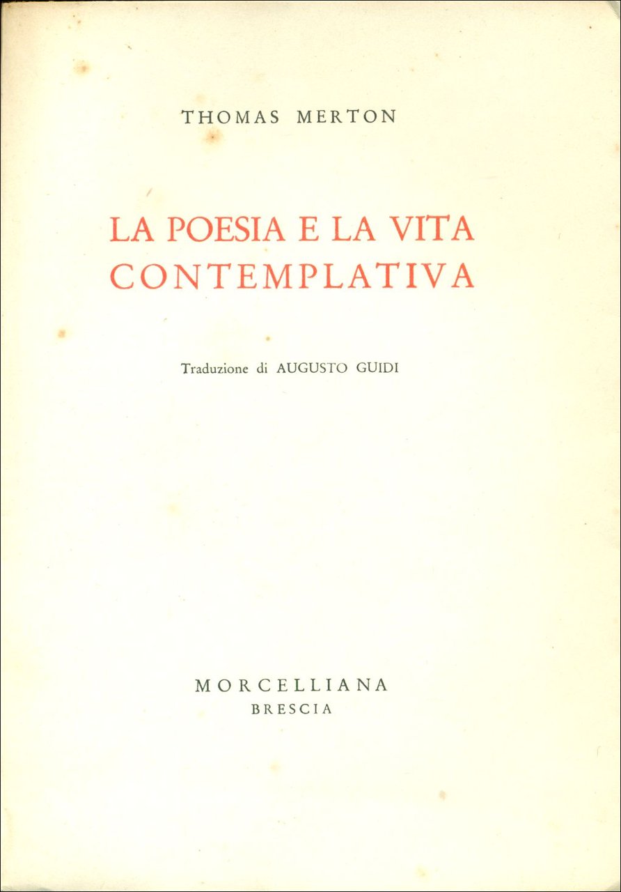 La poesia e la vita contemplativa | Immagine principale