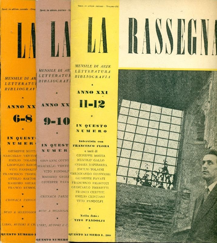 La Rassegna. 1952, Anno XXI. Annata completa | Immagine principale